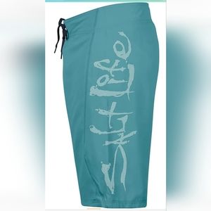 Salt Life Swim Surf Board Shorts Sea Green SLX-QD Aqua Trunks Beach Men 30 32